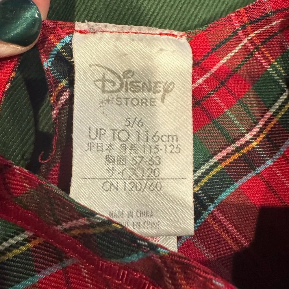 Disney Mickey & Minnie Mouse Christmas Holiday Plaid Dress – Girls 5/6